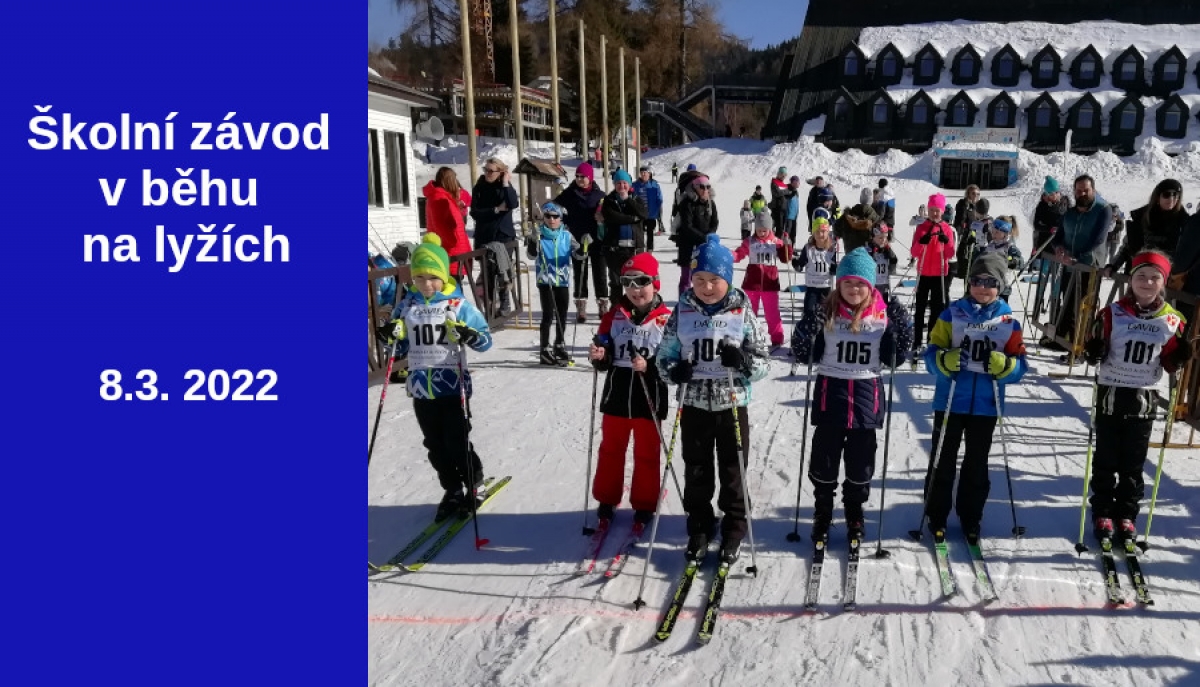 Školní závod v běhu na lyžích - reportazni fotografie